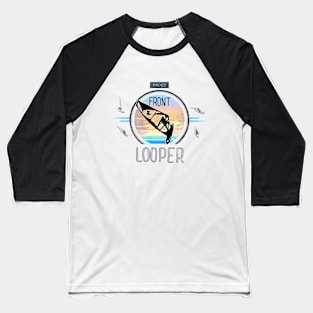 Proud Front Looper Windsurf Jump at Sunset over Ocean Waves Baseball T-Shirt